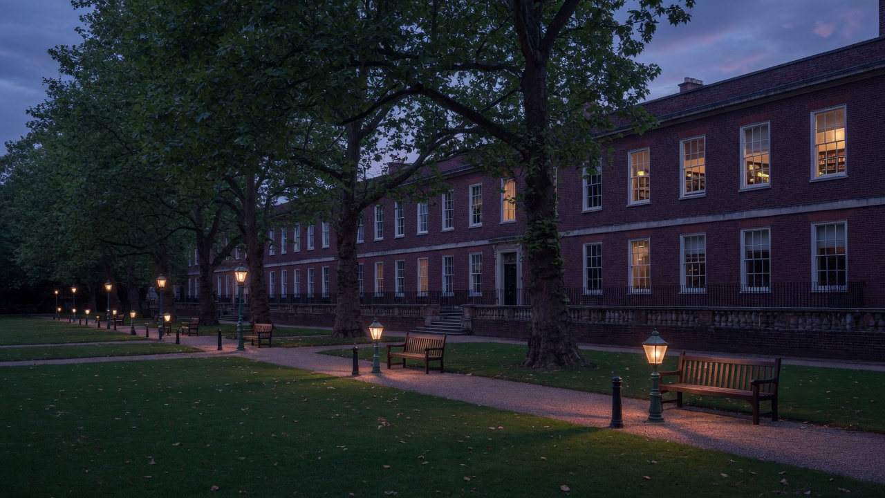 The Walks at Gray's Inn at dusk